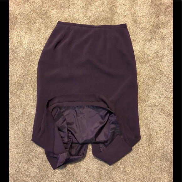 TA Travis Ayers maxi skirt size 12 pencil skirt lightweight lined eggplant tone - Picture 6 of 10
